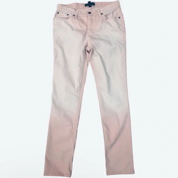 Lauren Jeans Co Ralph Lauren modern skinny jeans women’s size 6 ombré pink peach - Picture 2 of 7